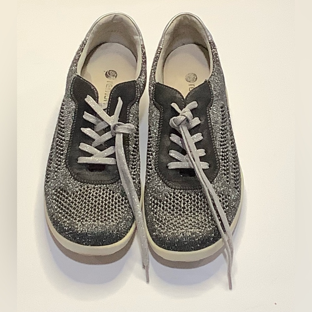 Remonte Soft Women's SZ 9 Black Silver Casual Shoes Sneakers